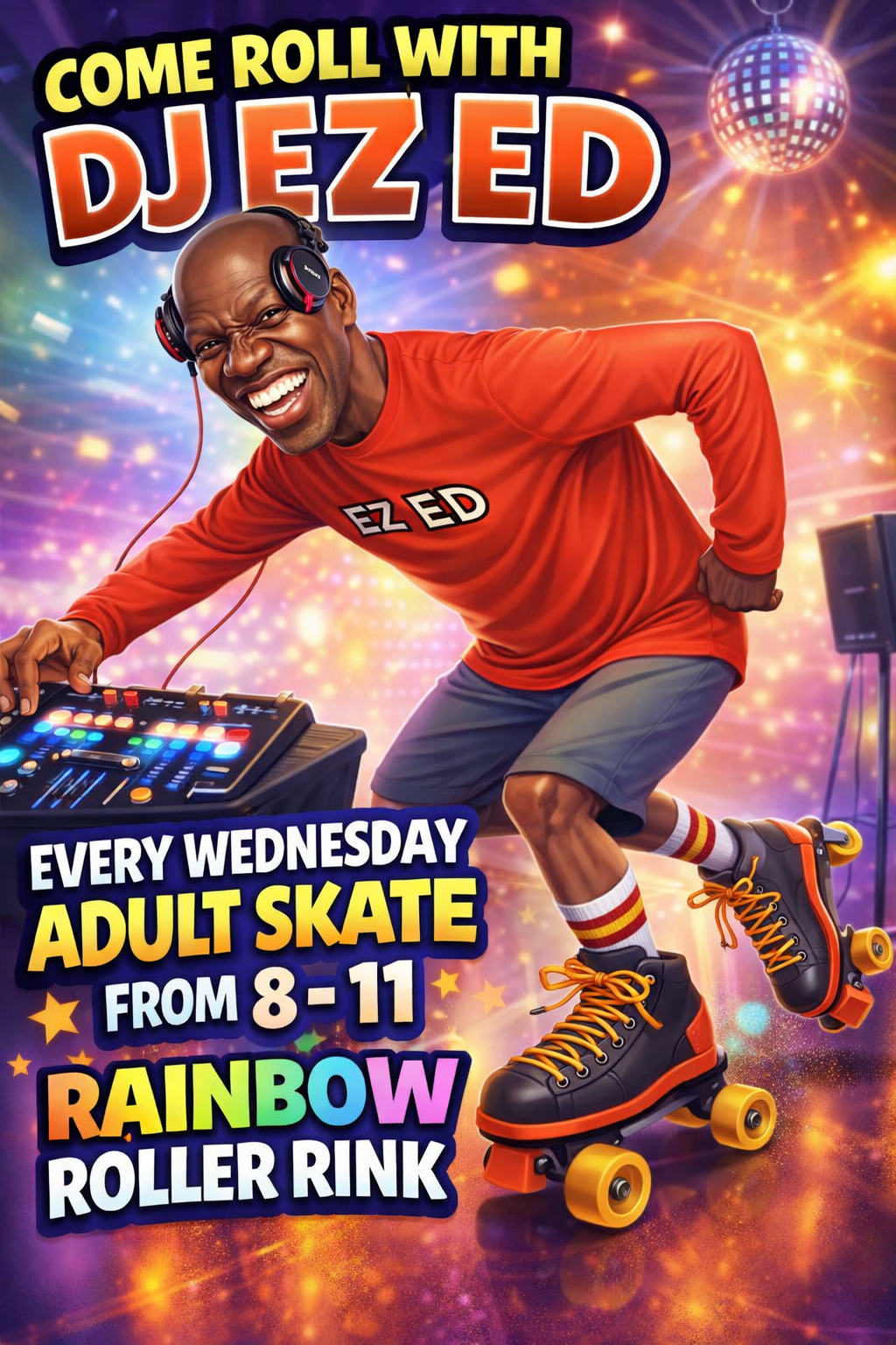 Come Roll With DJ EZ ED — Adult Skate flyer